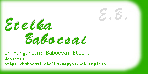 etelka babocsai business card